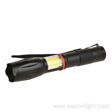 Military Adjustable Focus Side Cob Industrial Flashlight